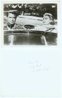7b687 TO CATCH A THIEF 8x10 still R62 Grace Kelly & Cary Grant c/u in race car, Alfred Hitchcock