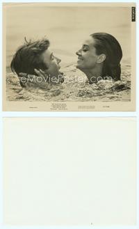 7b696 TWO FOR THE ROAD 8x10 still '67 close up of Audrey Hepburn & Albert Finney in swimming pool!