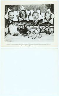 7b727 WHITE CHRISTMAS 8x10 still '54 great image of stars in stars over sleigh ride!