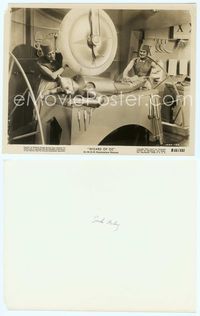 7b737 WIZARD OF OZ 8x10 still R55 great image of Tin Man being buffed up before meeting wizard!