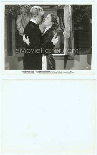 7b738 WOMAN IN RED 8x10 still '35 close up of Barbara Stanwyck embracing Gene Raymond!