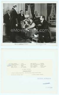 7b744 WUTHERING HEIGHTS 8x10 still '39 Laurence Olivier, Merle Oberon & David Niven at party!