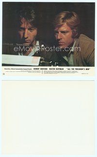7b008 ALL THE PRESIDENT'S MEN color 8x10 still #11 '76 best c/u of Dustin Hoffman & Robert Redford!