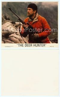 7b028 DEER HUNTER color 8x10 still '78 best close up of Robert De Niro with rifle, Michael Cimino