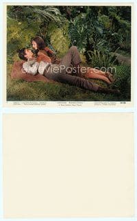 7b047 GREEN MANSIONS Eng/US color 8x10 still #9 '59 best c/u of Audrey Hepburn & Anthony Perkins!