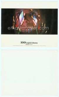 7b001 2001: A SPACE ODYSSEY English FOH LC '68 best super close up of Kier Dullea in Cinerama!