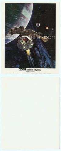 7b004 2001: A SPACE ODYSSEY English FOH LC '68 Stanley Kubrick, art of pod by Bob McCall, Cinerama!