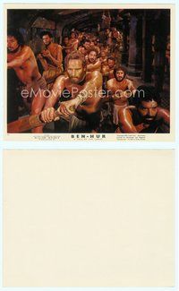 7b013 BEN-HUR English FOH LC #11 '60 Charlton Heston rowing as galley slave, William Wyler classic!