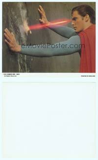 7b098 SUPERMAN III English FOH LC '83 fx close up of Christopher Reeve melting wall with eyes!