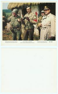 7b030 DIRTY DOZEN color 8x10 '67 close up of Robert Ryan & Ernest Borgnine during war games!