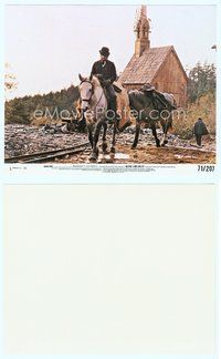 7b060 McCABE & MRS. MILLER 8x10 mini LC#1 '71 close up of bearded Warren Beatty on horse!