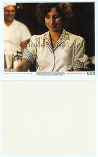 7b109 WAY WE WERE 8x10 mini LC #7 '73 super close up of waitress Barbra Streisand with wry smile!