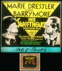 7c022 CHRISTOPHER BEAN glass slide '33 Marie Dressler, Lionel Barrymore, from Sidney Howard play!