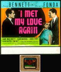 7c024 I MET MY LOVE AGAIN glass slide '38 Henry Fonda stares at Joan Bennett & Alan Marshal!