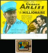 7c030 MILLIONAIRE glass slide '31 super close up of George Arliss + David Manners & Evalyn Knapp!