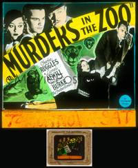 7c033 MURDERS IN THE ZOO glass slide '33 crazy jealous Lionel Atwill kills his wife's male friends!