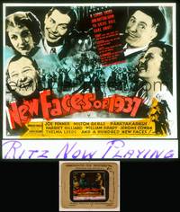 7c036 NEW FACES OF 1937 glass slide '37 Joe Penner, Milton Berle & Parkyakarkus in cast montage!