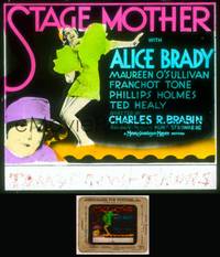 7c057 STAGE MOTHER glass slide '33 Alice Brady would rather act than take care of her daughter!