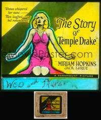 7c059 STORY OF TEMPLE DRAKE glass slide '33 incredible sexy image of Miriam Hopkins on her knees!