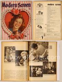 7c089 MODERN SCREEN magazine February 1946, pretty Shirley Temple inside Valentine's heart!