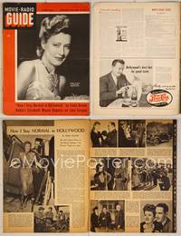 7c106 MOVIE & RADIO GUIDE magazine April 25, 1942, beautiful Irene Dunne from Lady in a Jam!