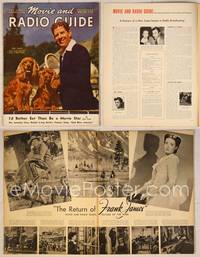 7c102 MOVIE & RADIO GUIDE magazine August 17, 1940, Rudy Vallee with tennis racket & Cockerspaniels