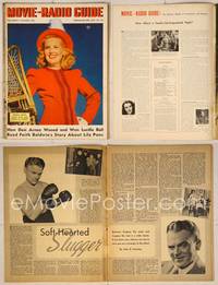 7c103 MOVIE & RADIO GUIDE magazine January 18, 1941, pretty Brenda Joyce in red winter outfit!