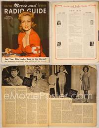 7c101 MOVIE & RADIO GUIDE magazine July 20, 1940, c/u of sexy Ann Sothern at Red Cross benefit!