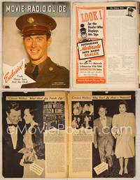 7c104 MOVIE & RADIO GUIDE magazine June 14, 1941, new soldier Jimmy Stewart gives a public message!