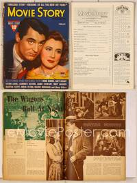 7c093 MOVIE STORY magazine February 1941, portrait of Irene Dunne & Cary Grant in Penny Serenade!