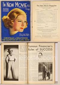7c087 NEW MOVIE MAGAZINE magazine December 1930, art of beautiful Greta Garbo by Jules Erbit!