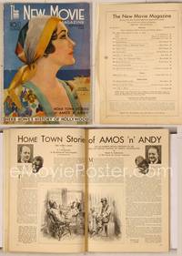 7c084 NEW MOVIE MAGAZINE magazine September 1930, art of Gloria Swanson by Penrhyn Stanlaws!