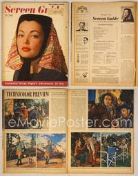 7c116 SCREEN GUIDE magazine November 1946, beautiful Gene Tierney from Razor's Edge by Powolny!