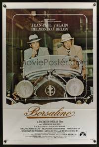 7d106 BORSALINO 1sh '70 Jean-Paul Belmondo & Alain Delon in Rolls Royce, Jacques Deray directed!
