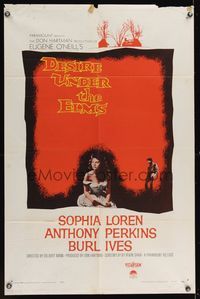 7d225 DESIRE UNDER THE ELMS 1sh '58 sexy Sophia Loren, Anthony Perkins, from Eugene O'Neill play!
