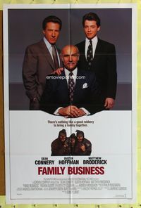 7d280 FAMILY BUSINESS int'l 1sh '89 great image of Sean Connery, Dustin Hoffman, Matthew Broderick!