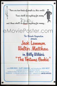 7d321 FORTUNE COOKIE 1sh '66 wacky art of Jack Lemmon & Walter Matthau, Billy Wilder!