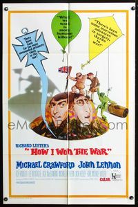 7d426 HOW I WON THE WAR 1sh '68 John Lennon, Michael Crawford, great wacky art!