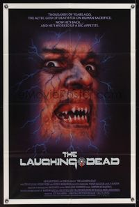 7d517 LAUGHING DEAD 1sh '89 the Aztec God of Death is back and he's got a big appetite!