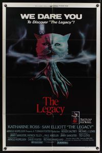 7d524 LEGACY style C 1sh '79 Katharine Ross, Sam Elliot, wild spooky cat artwork!