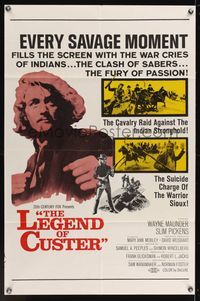 7d526 LEGEND OF CUSTER 1sh '67 Wayne Maunder leads the cavalry raid against the Indians!