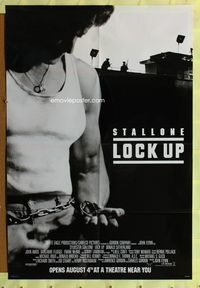 7d543 LOCK UP advance 1sh '89 great image of Sylvester Stallone in prison!