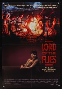 7d553 LORD OF THE FLIES 1sh '90 Balthazar Getty in William Golding's classic novel!