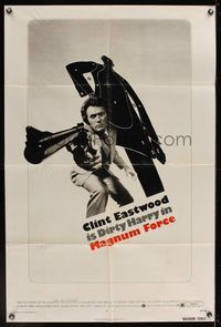 7d570 MAGNUM FORCE 1sh '73 Clint Eastwood is Dirty Harry pointing his huge gun!
