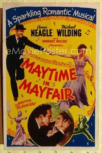 7d608 MAYTIME IN MAYFAIR 1sh '52 Anna Neagle, Michael Wilding, a sparkling romantic musical!