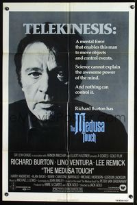 7d614 MEDUSA TOUCH 1sh '78 Richard Burton is the man with telekinesis, great close portrait!
