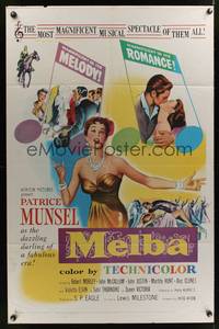 7d616 MELBA 1sh '53 Patrice Munsel, in most magnificent musical spectacle of them all!