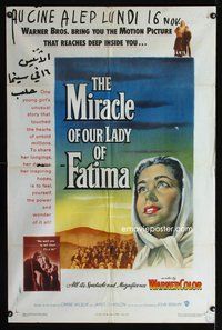 7d628 MIRACLE OF OUR LADY OF FATIMA 1sh '52 a true story that reaches deep inside you!