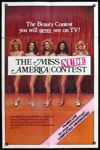 7d631 MISS NUDE AMERICA CONTEST 1sh '80 beauty pageant sexploitation, you will never see on TV!