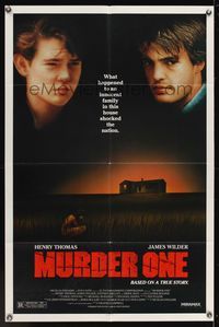 7d650 MURDER ONE 1sh '88 Graeme Campbell directed, Henry Thomas, James Wilder, shocking!